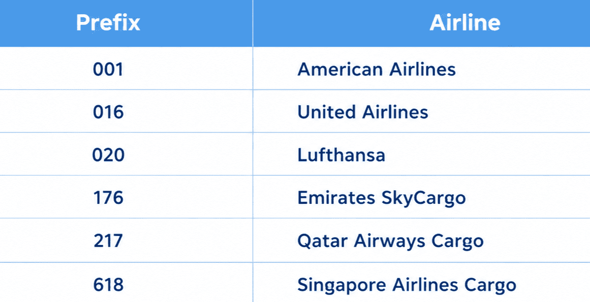 Airline Prefix Codes Infographic - Zipaworld